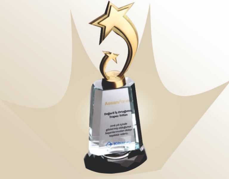 Yıldızlı Kristal Plaket